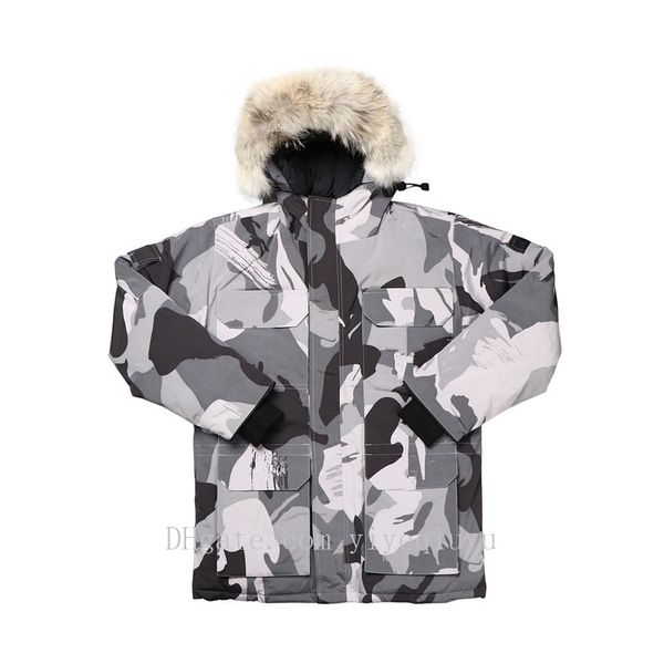 

dhl mens designer winter coats canada 100%thick jackets luxury doudoune parka windbreaker down real wolf fur goo se, Black