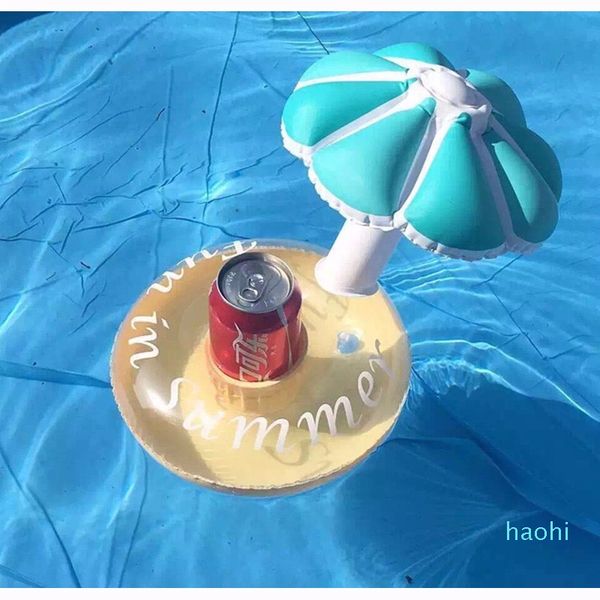 

wholesale-12 pcs summer pool float inflatable umbrella tree drink cup holder float mini drink pool toy outdoor swimming beach