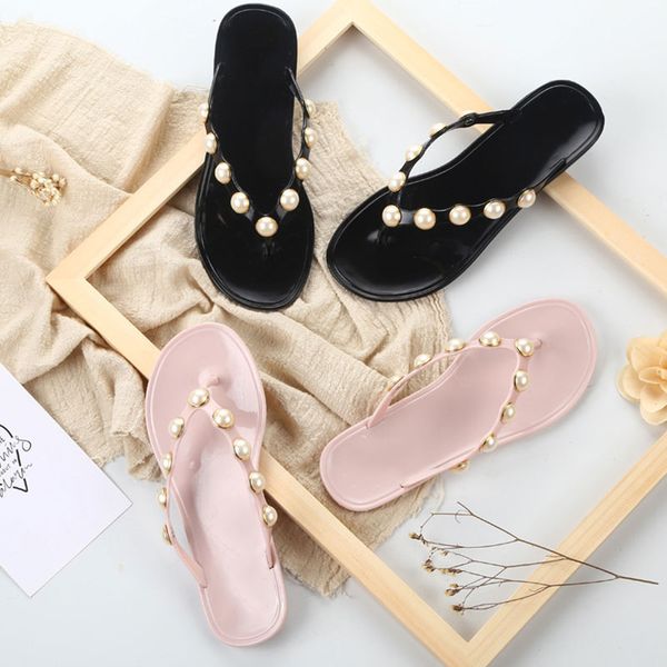 

women flip flops summer string beads slides beach shoes slippers ladies sandals female chaussure femme, Black