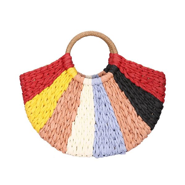 

2019 fashion rattan bag bolso playa ladies hand bags bolso mimbre