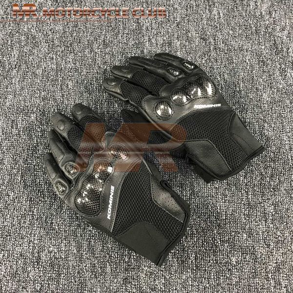 

summer carbon fiber mesh flow protection suit anti-fall equipment riding gloves gk-197, Black