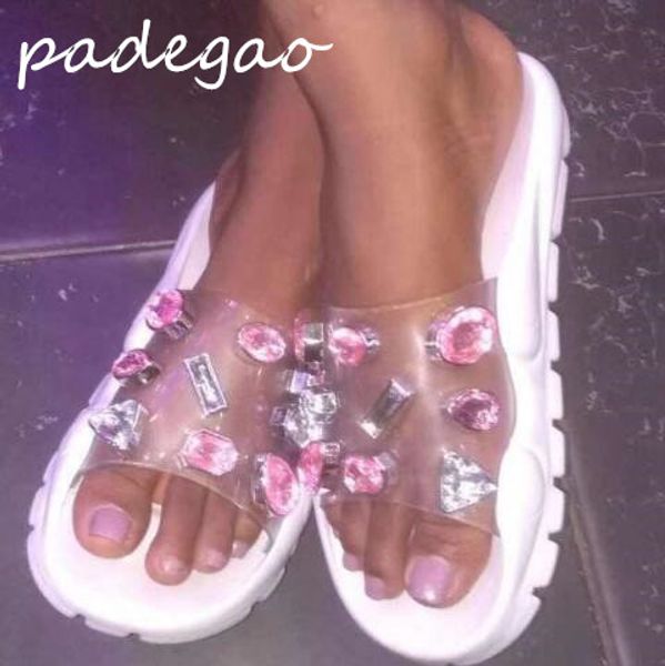 

women's shoes slippers fashion crystal shiny holiday casual wear non-slip comfortable beach shoes women's slippers a301, Black