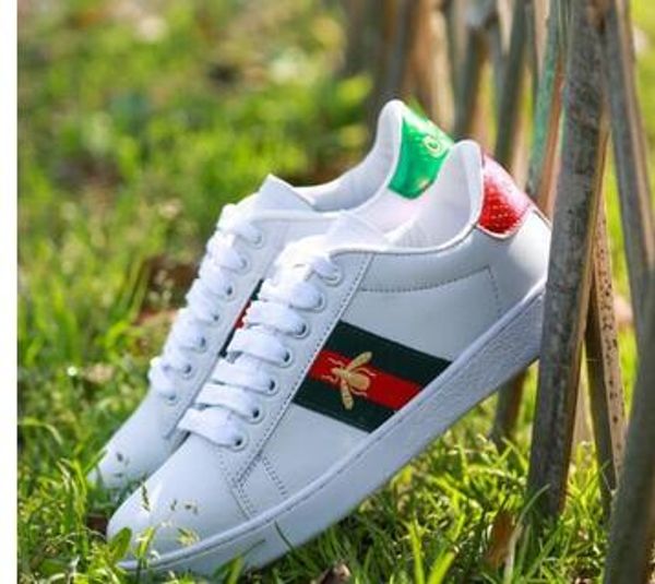 

Hot Sell embroidery bee Small Men White Shoes G Women cheap leather low Cut Casual Flat Shoes Sneakers Zapatos Walking Shoes 01