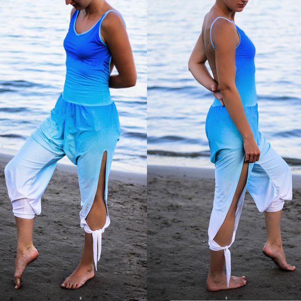 

new clothes 2019 women casual o-neck sleeveless sling loose jumpsuit drop shipping, Black;white