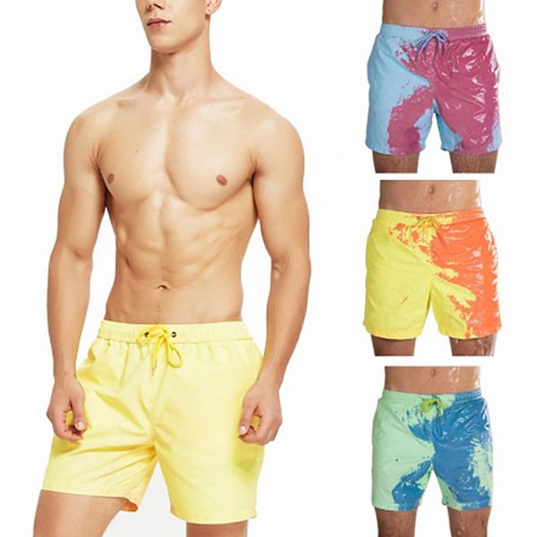 

new temperature sensitive color changing beach pants shorts soft for swimming pool short swim trunks ty53, White;black