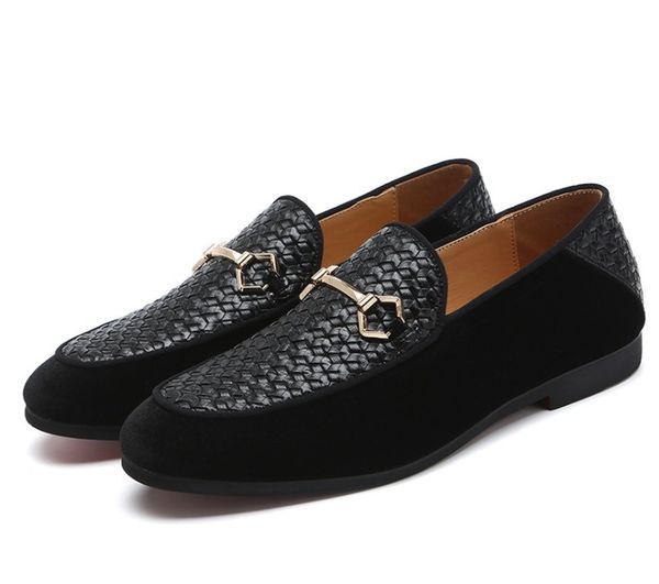

fashion mens dress shoes casual party loafers shoes cowskin single shoe slip on wedding pumps black big size 37-48