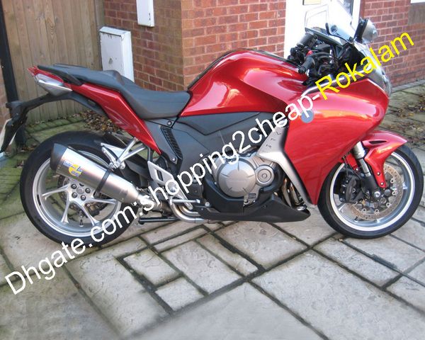 

fairing set for honda cowling vfr1200 vfr 1200 2010 2011 2012 2013 10 11 12 13 red black fairings kit (injection molding)