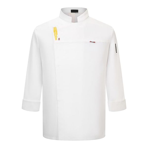 

stylish black/white chef jacket waiters l work apparel chefwear m-3xl, White;black