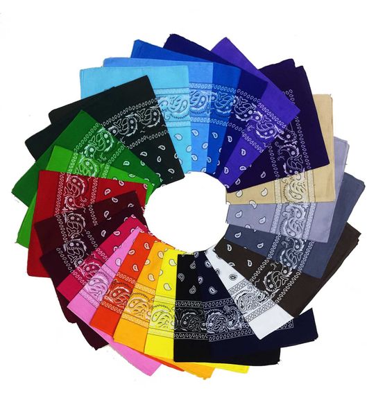 Sciarpa unisex bandana in cotone stampato hip hop di altissima qualità 55x55 cm consegna espressa gratuita e veloce