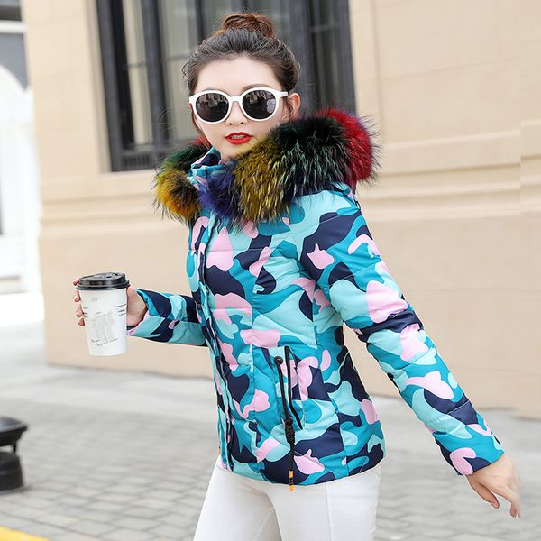 

winter jacket women cotton short jacket 2019 new girls padded slim warm parkas stand collar coat female autumn outerwear, Tan;black
