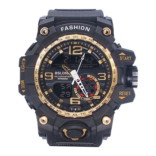 

sports watch children's electronic watch fashion multi-functional outdoor sports luminous waterproof electronic, Slivery;brown