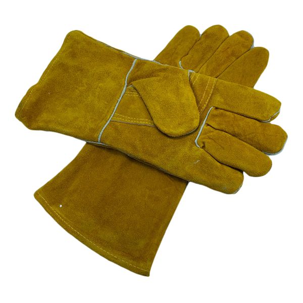 

padded welder gloves cow grain leather grilling gloves
