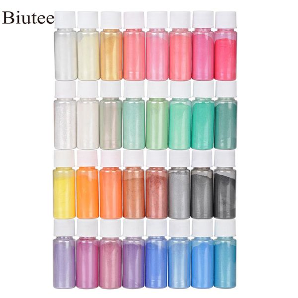 

biutee 32 colors mica powder epoxy resin dye pearl pigment natural acrylic nail kit new 2019 nail gel glitter powder