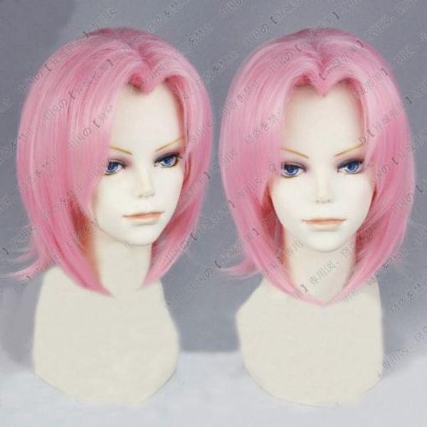 Detalhes sobre haruno sakura cereja rosa estilo peruca naruto sintético cabelo anime cosplay perucas