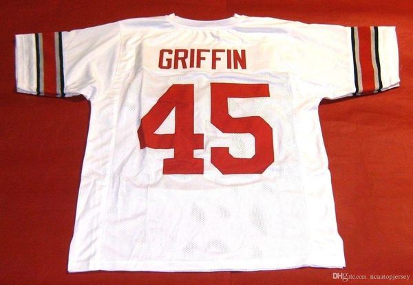 

retro #45 archie griffin custom jersey osu heisman mens stitching college size s-5xl football jerseys, Black;red