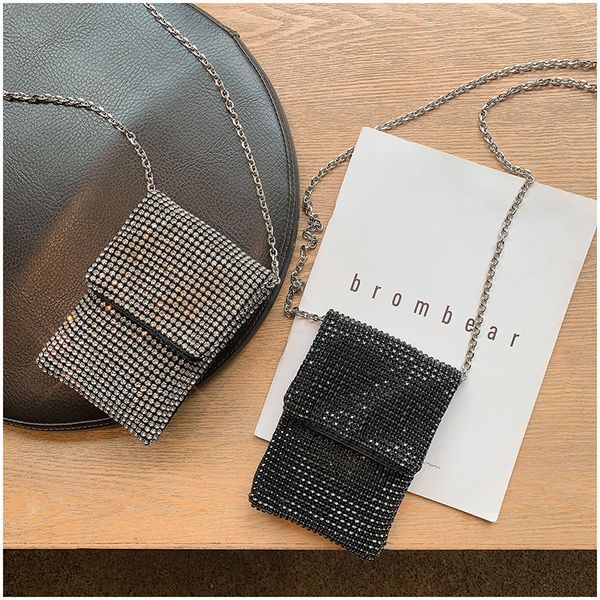 

ladies bag rhinestone female cute handbag diamond ladies famous bag shoulder square dinner bucket