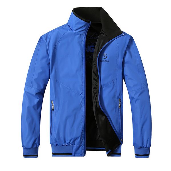 

plus size 5xl, 6xl jacket men's fashion embroidery double-sided casual jacket spring and autumn stand collar sportsing, Black;brown