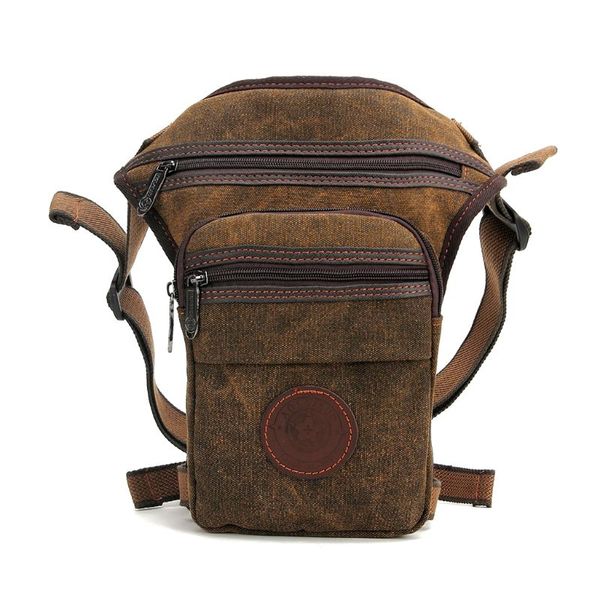

rider motorcycle drop leg bag men vintage canvas tactical hip waist fanny pack
