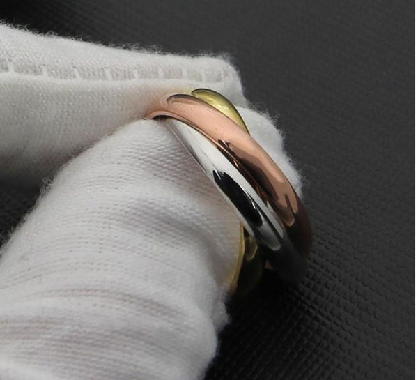 

three ring three color seamless couple three ring, Silver