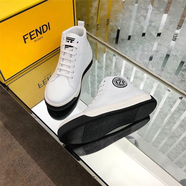 

20fw soild men canvas shoes korean models lace up high canvas shoes men's flat pu leather shoes, Black