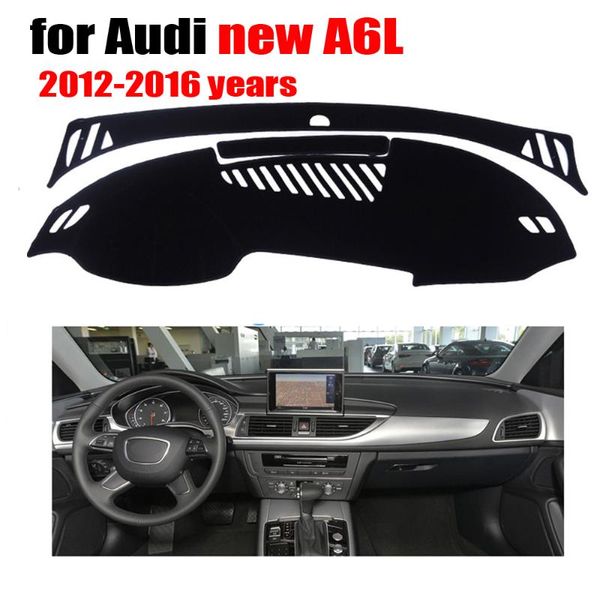

rkac car dashboard cover mat for new a6l 2012-2016 years left hand drive dashmat pad dash covers auto dashboard accessories