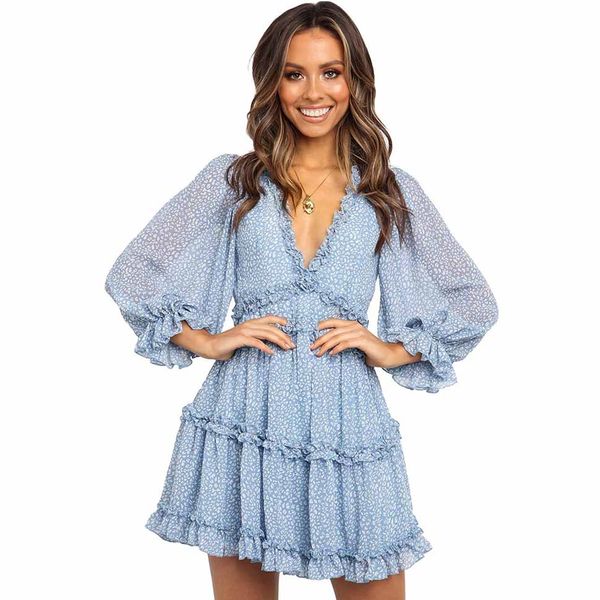 

небесно-голубой рюшами подробно открытой спиной цветочные платья, Black;gray