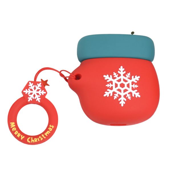 

for airpods earphone cartoon protective case christmas + hook (xmas curling