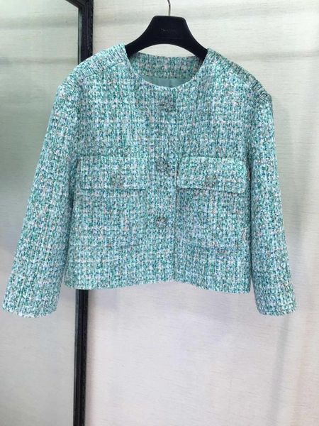 

2019 spring and summer women's new fashion small fragrance coat 0608, Black;brown
