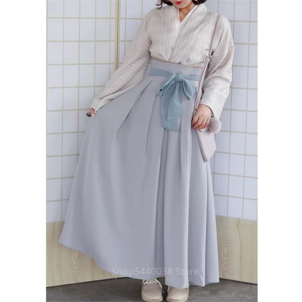 

traditional japanese style costume kawaii girls solid haori kimono dress for women vintage evening party cosplay yukata fancy, Blue