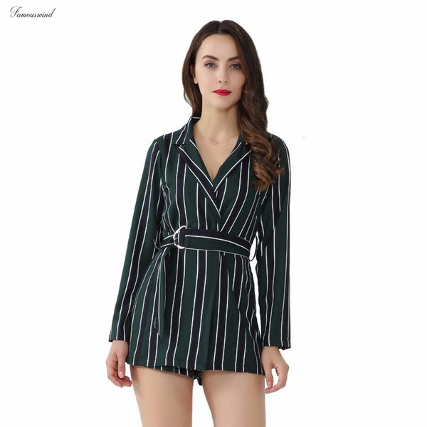 

женщины chic полосатых комбинезоны игровой одежда bow tie пояс ударной воротник управление леди wear тонких каузальный марк ползунки kz1128, Black;white