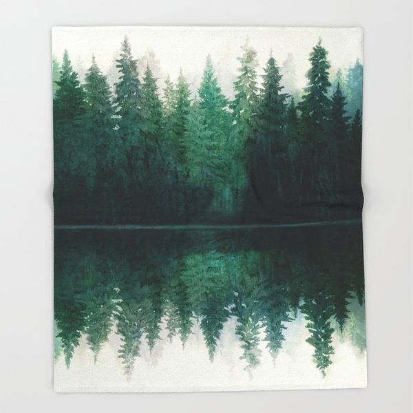 

forest blanket landscape design reflection fleece blankets and throw blanket for beds christmas decorations for home 100x125