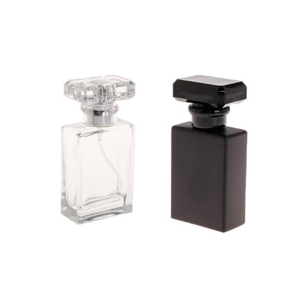

1pc 30ml 9.4x4.6cm mini glass spray perfume empty bottle atomizer travel portable cosmetics refillable applicator sprayer