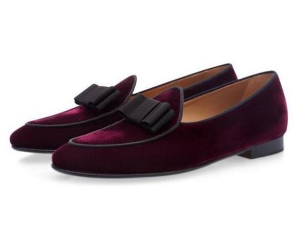 

men blue brushed navy belgian loafers khaki beige silk navy bow mortimer flats male dress wedding polished leather shoes slippers, Black