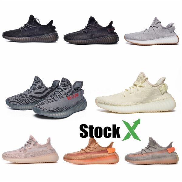 

with box kanye west clay v2 black static reflective gid glow in the dark running shoes hyperspace true form sport designer sneakers #ds673