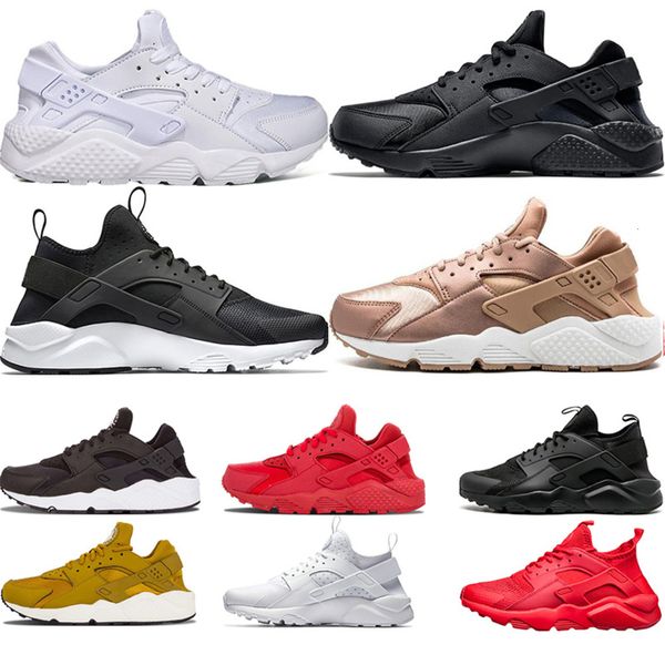

2019 new huarache 4.0 1.0 triple white black red gold mens womens huaraches shoes sports sneaker running shoes size eur 36-45