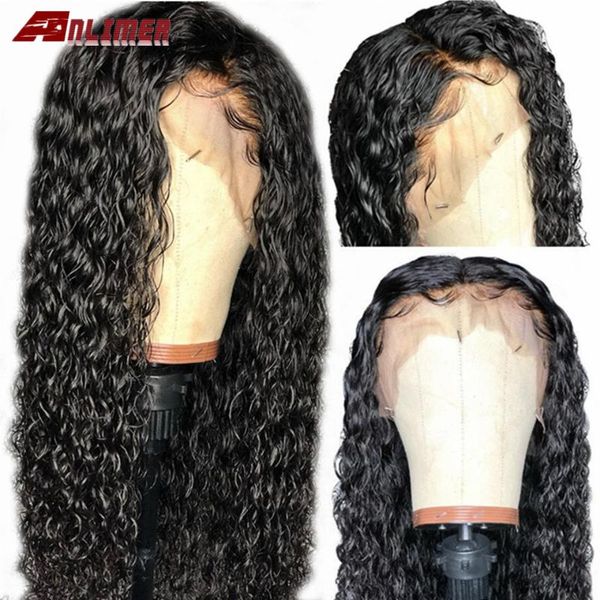 

full lace human hair wig pre plucked water wave glueless remy brazilian water curly full lace wig end with natural hairline, Black;brown