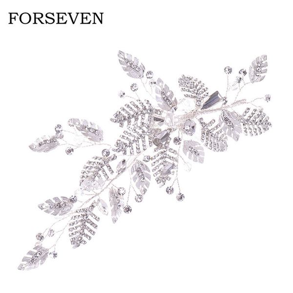 

rhinestone crystal hair clips headdress for women bride hairpins silver rhinestone headbands wedding hair accessories, Golden;white