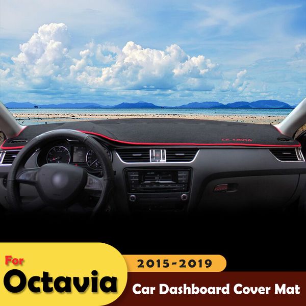 

car dashboard avoid light pad instrument platform desk cover mats carpets for octavia a7 2015 2016 2017 2018 2019