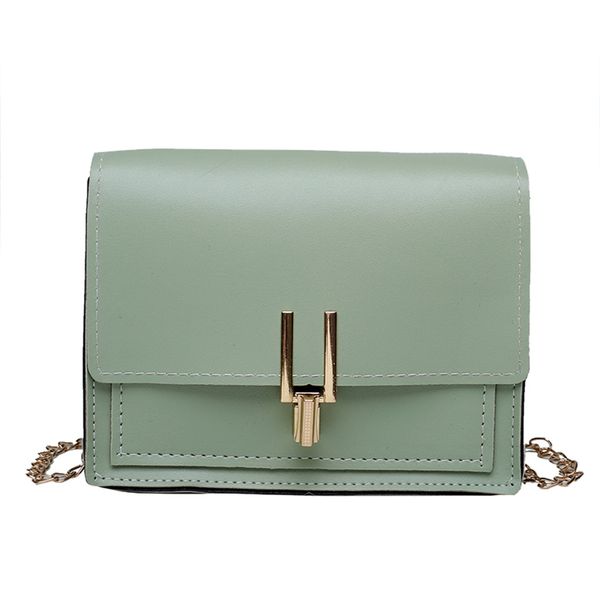 

messenger bag women 2019 solid color pu leather covered hasp chains bag versatile square candy colors mobile phone ladies bags