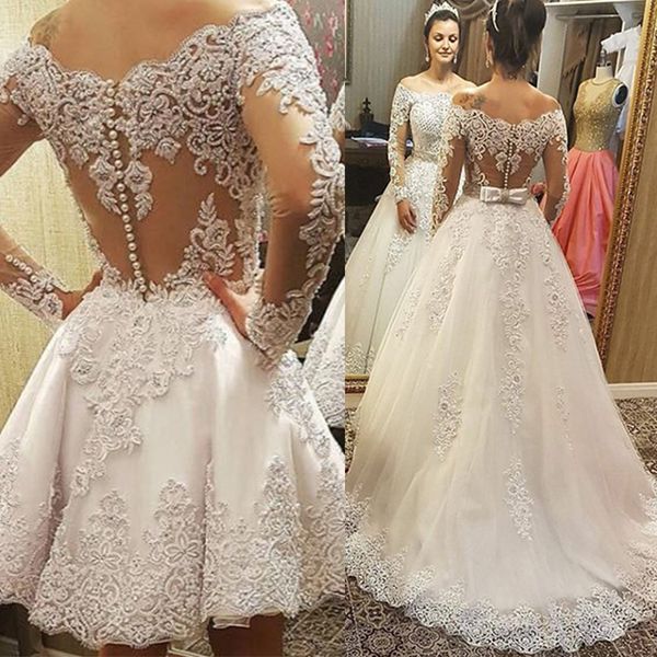 2 in 1 wedding dress plus size