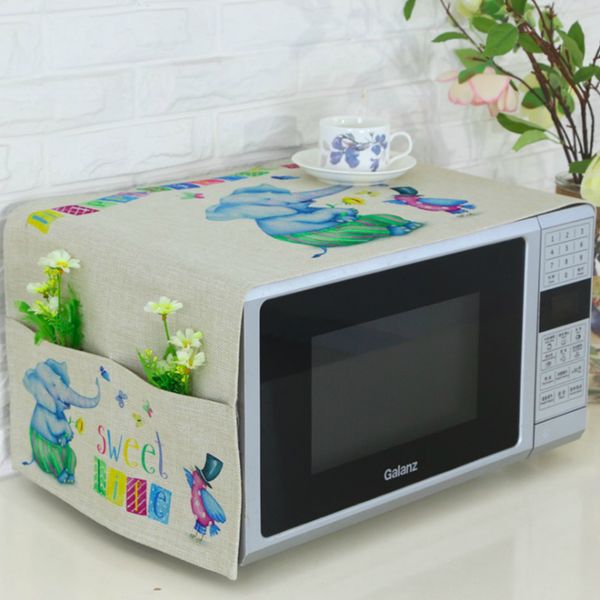 

двойные карманы микроволновая печь обложка хлопок полиэстер ткань dust proof 35 х 100 см 11 цветов бесплатная доставка