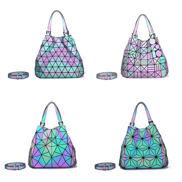 

new casual tote women shoulder bags pu luminous luxury bags designer brand female handbags hobos laser bags black #276