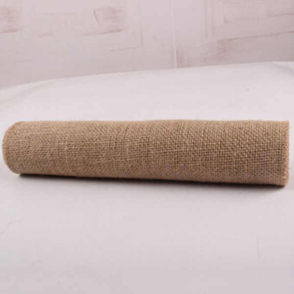

table runner natural jute rustic burlap hessian tablecloth banquet wedding party