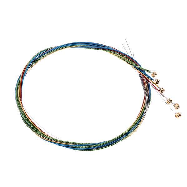 

1 set alloy colorful acoustic folk guitar string replacement 6 strings
