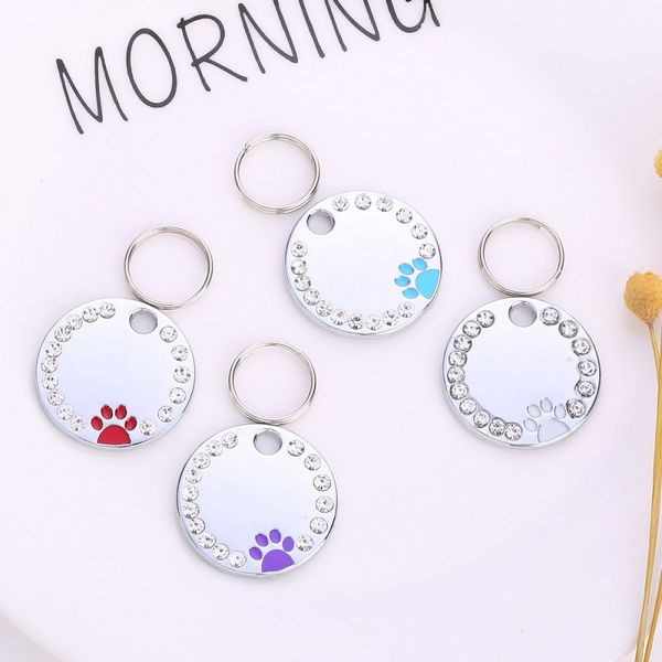 

dog tags engraved cat puppy petfashion id name collar tag pendant pet accessories bone/glitter