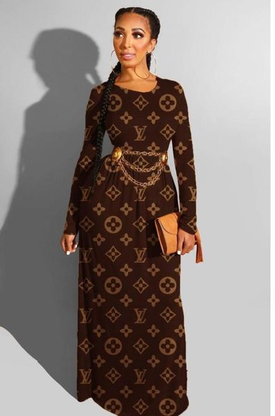 

2019 Женщины Письмо печати платья Maxi длинное платье One Piece платье Night Clubdress Женщины Одежда Длина пола Тонкий платье 231