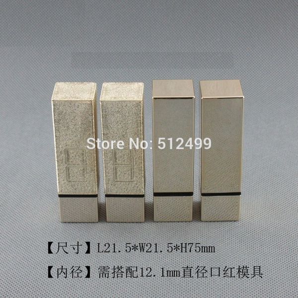 

10/30/50pcs 12.1mm mold filling diy empty 4g gold square lipstick tube mouth wax tube lip rugose gold/sparkle gold