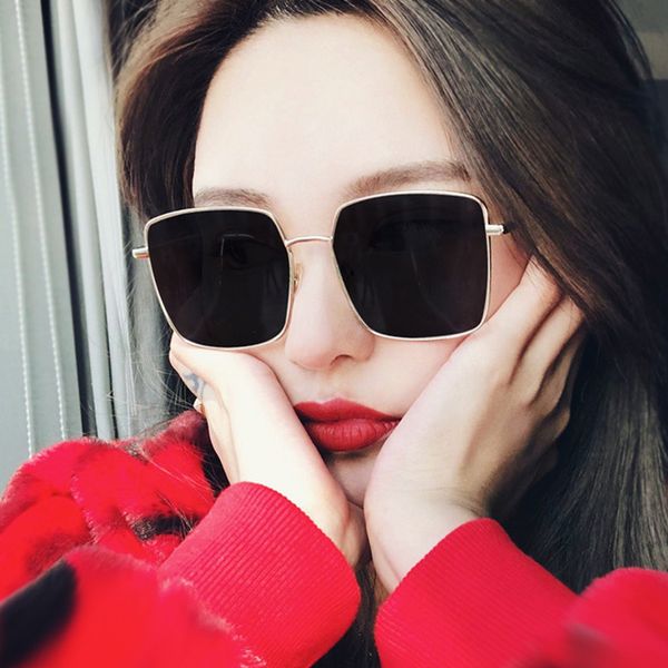 

dcm new square vintage sun glasses women oversized big size sunglasses female shades uv400 eyewear, White;black