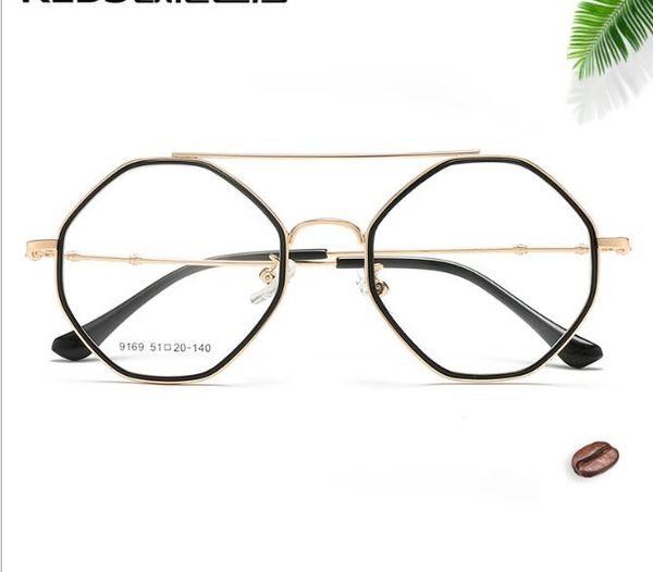 

новая мода мода дамы близорукие очки рамка плоские очки рамка tr90 ультра-легкие ретро очки, White;black