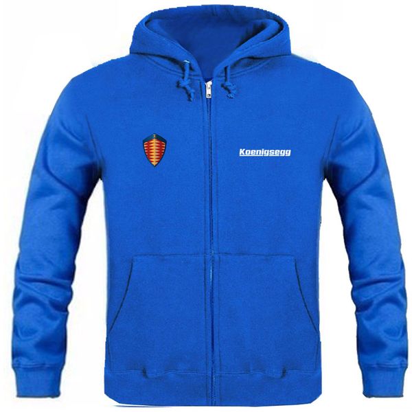 

autumn koenigsegg brand male long sleeve solid hoodie zipper sweatshirts hoodie, Black